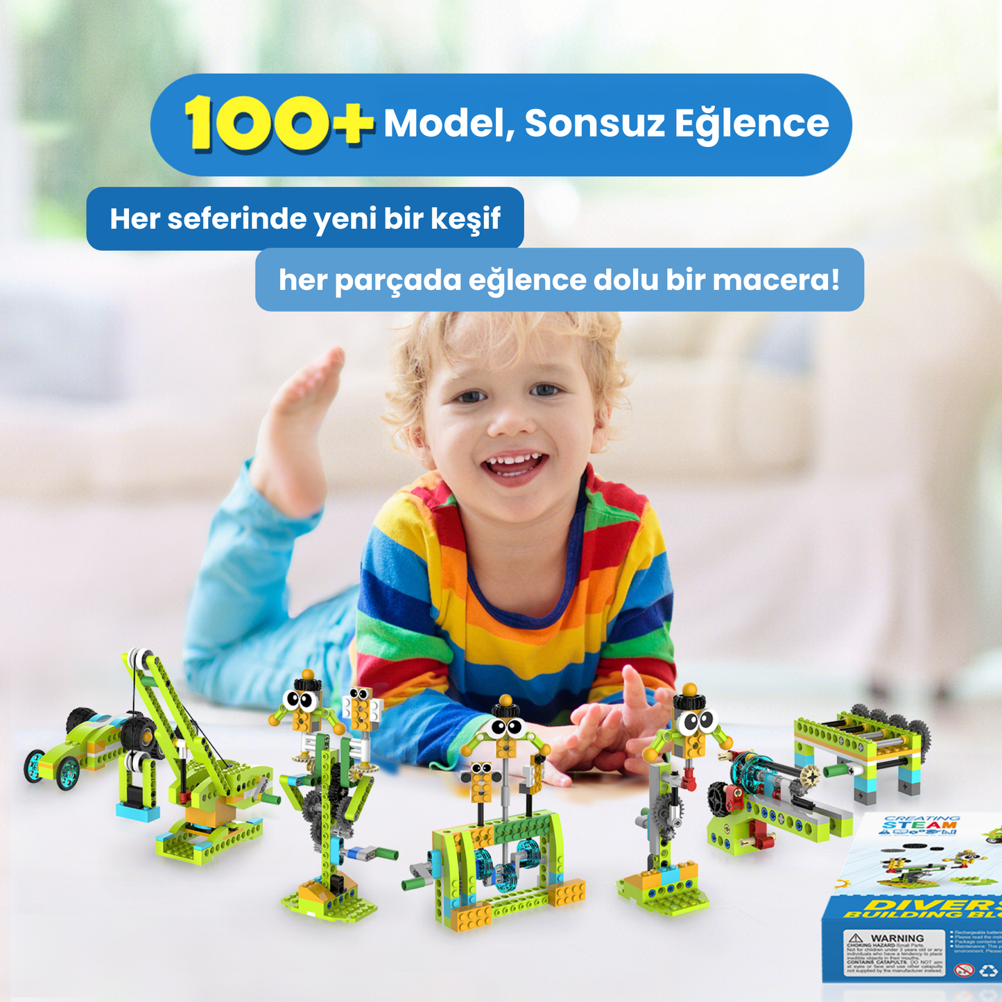 Makerzoid Diverse Building Blocks 370 Parça 100+ Model