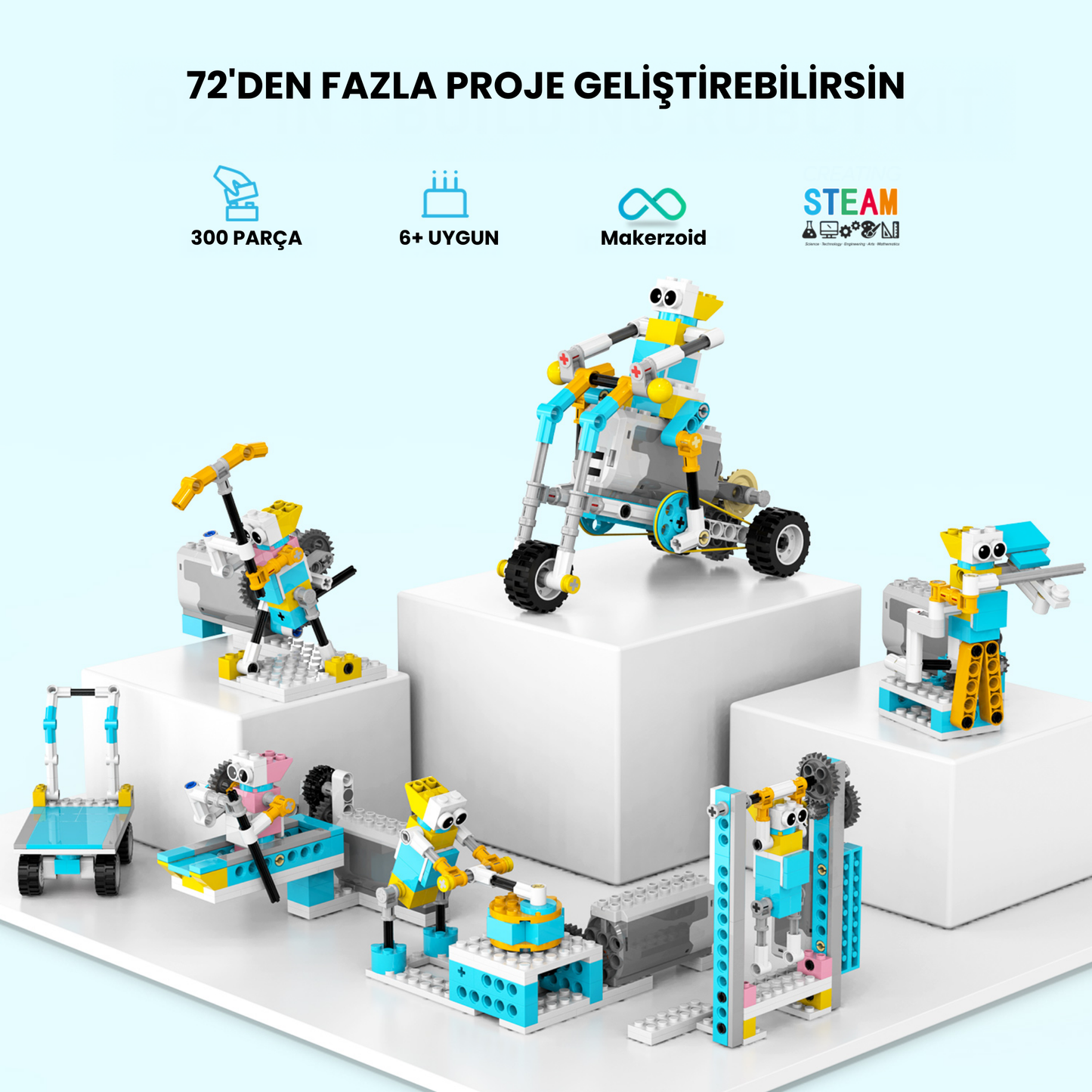 Makerzoid Smart Robot Standard 300 Parça 72+ Model