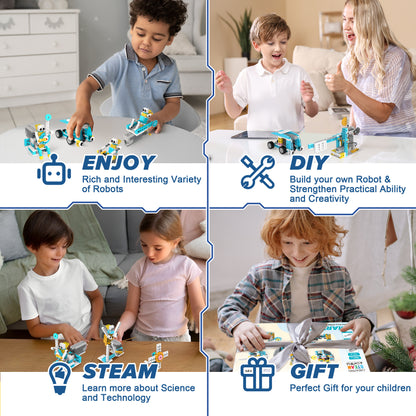 Makerzoid Smart Robot Standard | 300 Pieces, 72+ Models | STEM Coding & Robotics Kit for Ages 6+