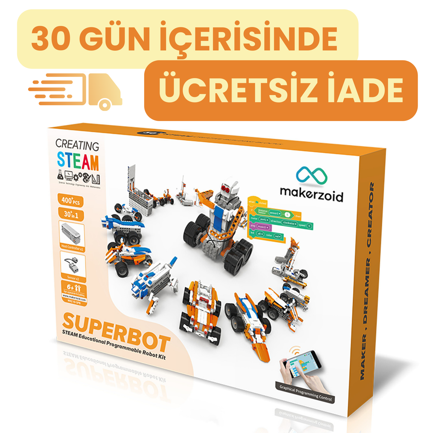 Makerzoid Superbot 400 Parça 26+ Model