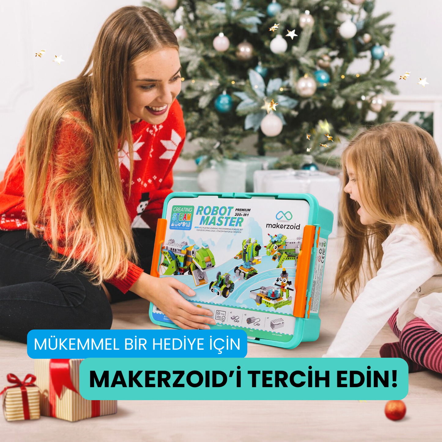 Makerzoid Robot Master Premium 600 Parça 300+ Model Robot Kodlama Seti 6+ Yaş