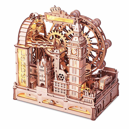ROKR Marble Travel | London Edition | 3D Wooden Puzzle & Marble Run