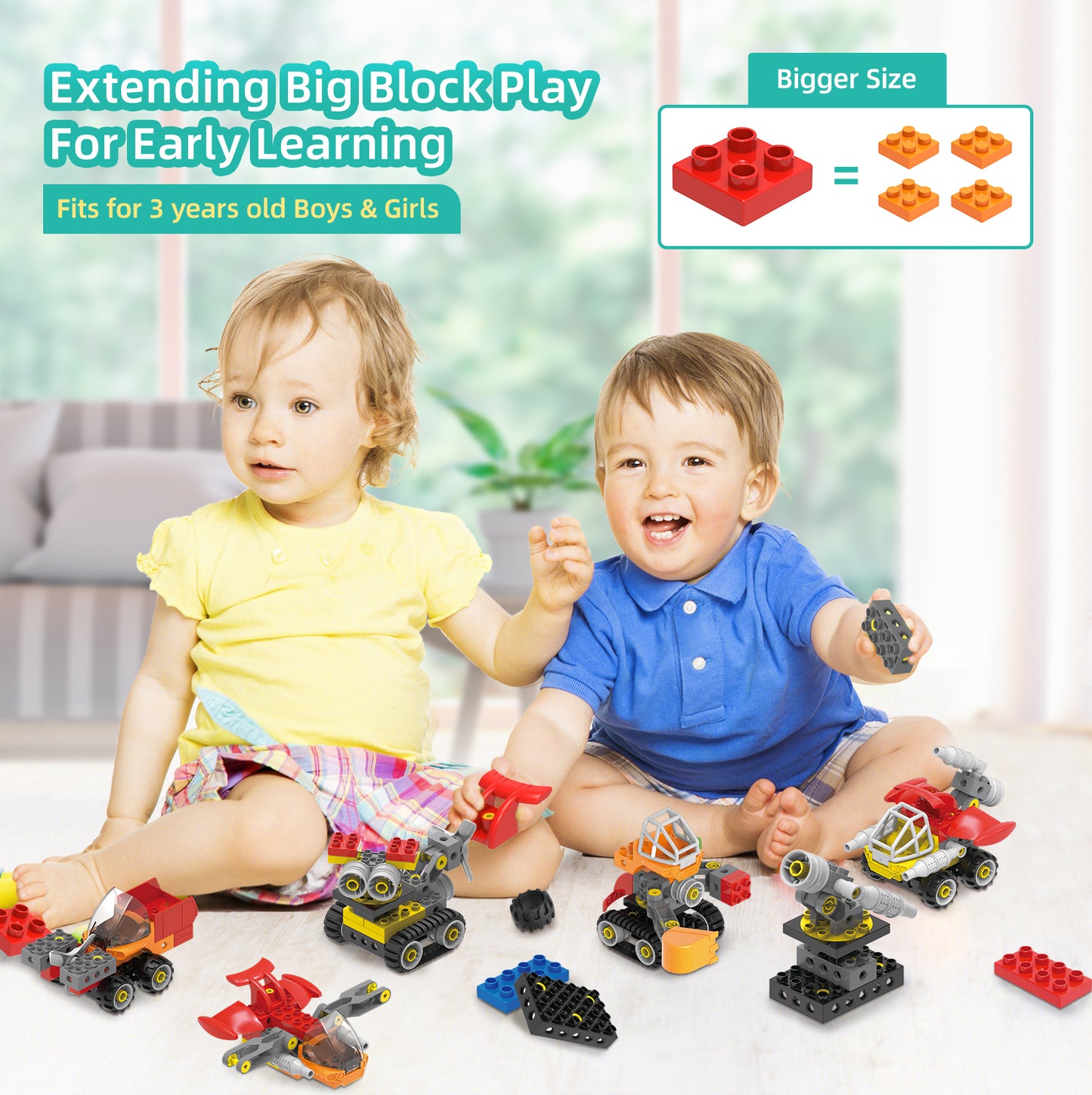 Makerzoid Mechanical Engineering Team | 100 Pieces, 40+ Models | Early Robotics & Building Kit for Ages 3+