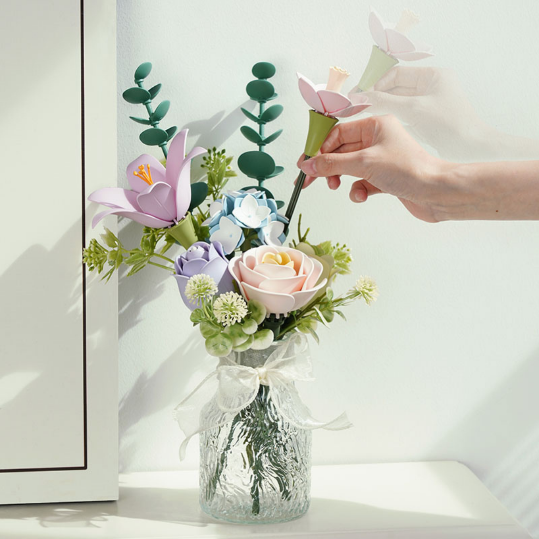 ROKR Floral Art | Springtime Bouquet | Wooden 3D Puzzle for Display & Gifting