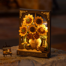 Rowood | Golden Sunflower | DIY 3D Wooden Puzzle Floral Display Kit
