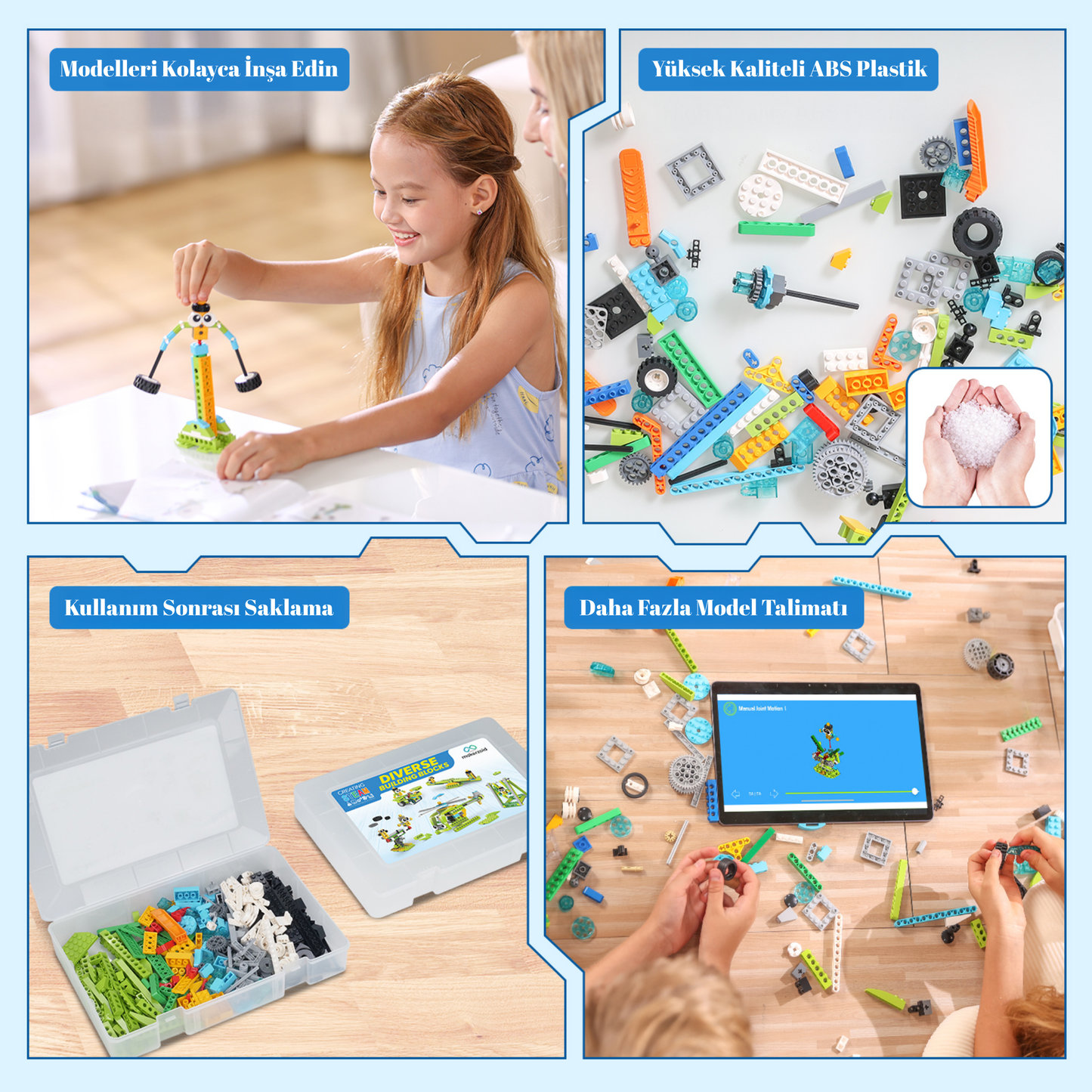 Makerzoid Diverse Building Blocks 370 Parça 100+ Model