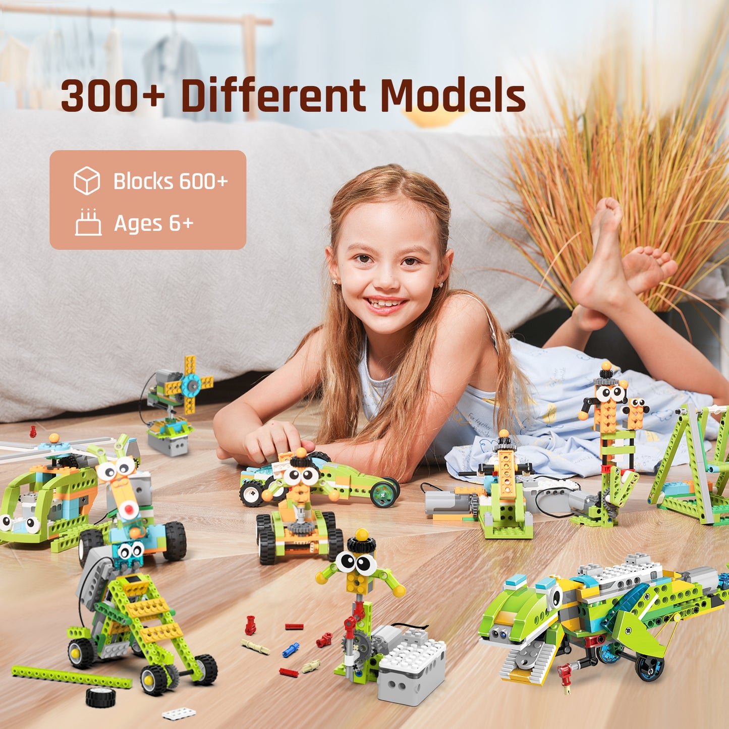 Makerzoid Robot Master Premium | 600 Pieces, 300+ Models | Advanced Robotics & Coding Kit for Ages 6+