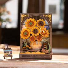 Rowood | Golden Sunflower | DIY 3D Wooden Puzzle Floral Display Kit