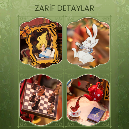 Rolife Book Nook | Dive into Wonderland | DIY 3D Miniature Bookshelf Insert Kit