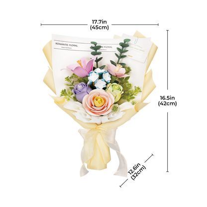 ROKR Floral Art | Springtime Bouquet | Wooden 3D Puzzle for Display & Gifting