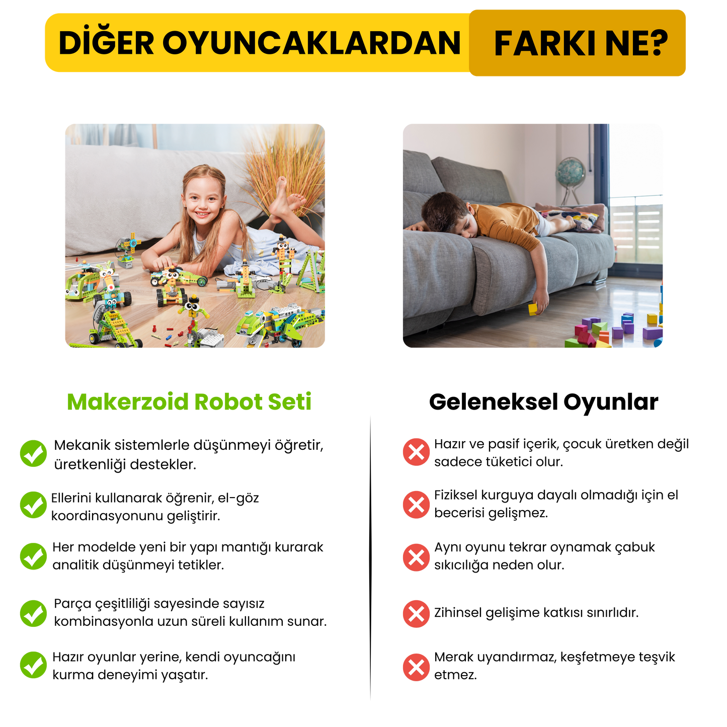 Future Mechanic – Big Building Blocks Construction Team 140 Parça 100 Model 3+ Yaş