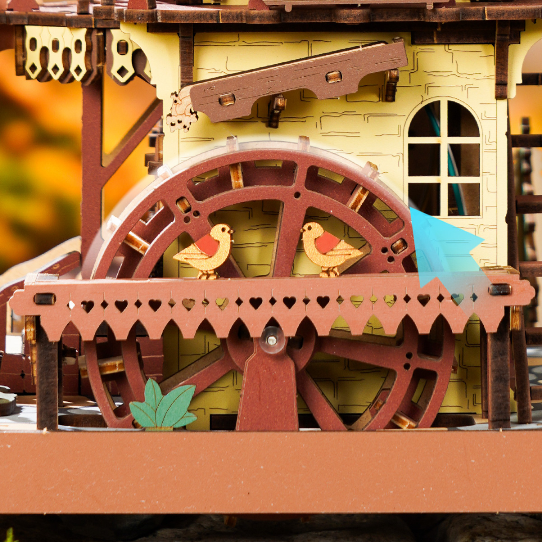 ROKR Wonderland Cuckoo Clock | DIY 3D Wooden Puzzle | Functional Mechanical Clock