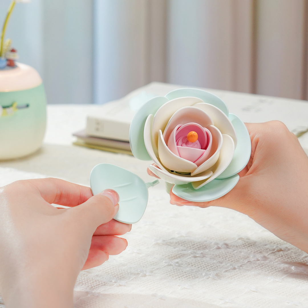 ROKR Floral Art | Camellia Lamp | DIY Wooden Puzzle & Ambient Light