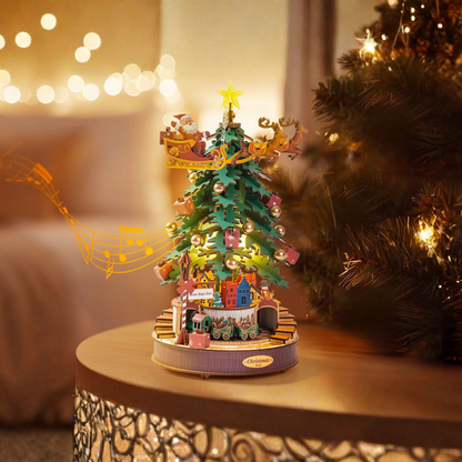 Rolife Music Dreamer | Christmas Melody Tree | DIY Wooden Music Box Puzzle