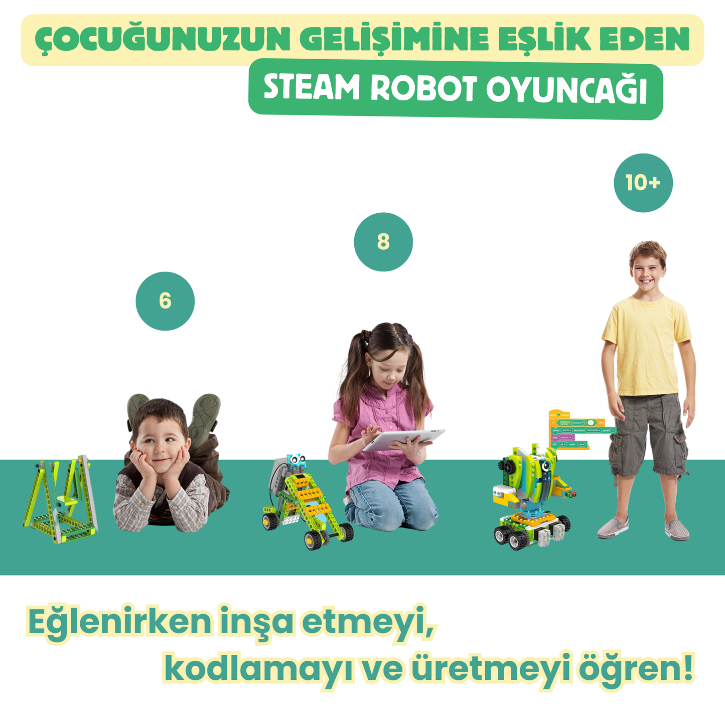 Makerzoid Robot Master Standard 370 Parça 100+ Model Robot Kodlama Seti 6+ Yaş