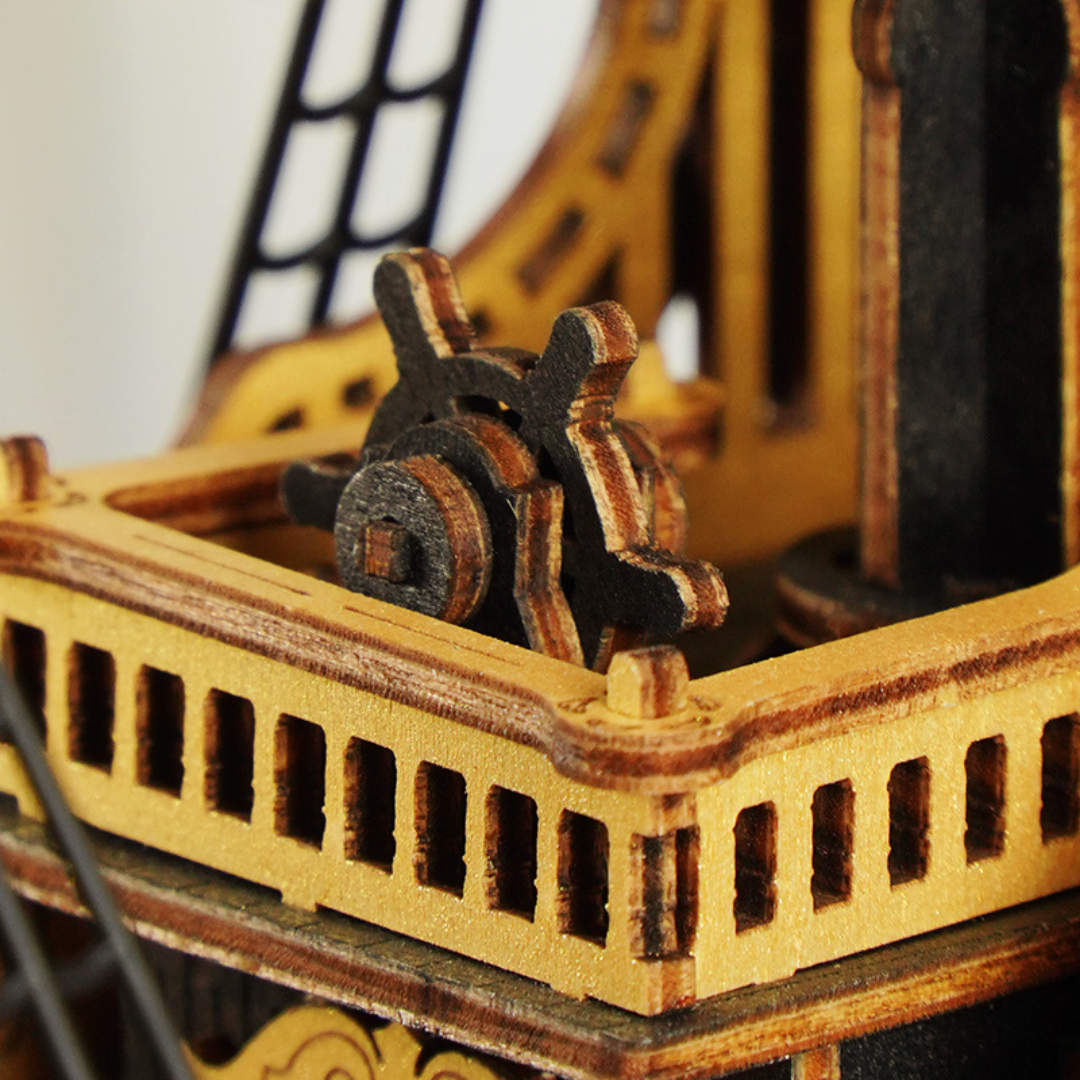 ROKR Seahorse Sailboat | DIY 3D Wooden Puzzle | Nautical Mechanical Model Kit