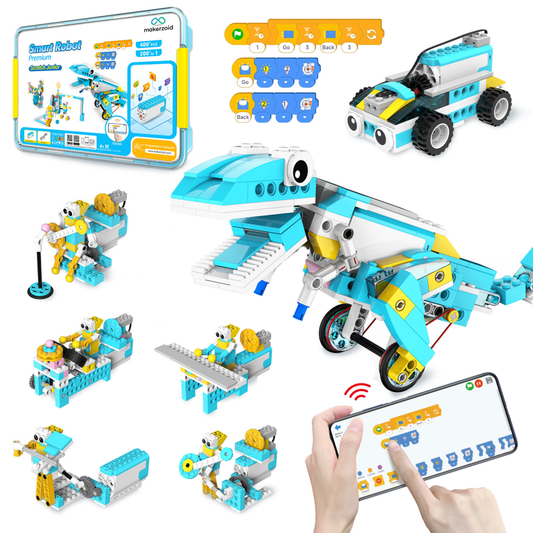 Makerzoid Smart Robot Premium 400 Parça 200+ Model Robot Kodlama Seti 6+ Yaş
