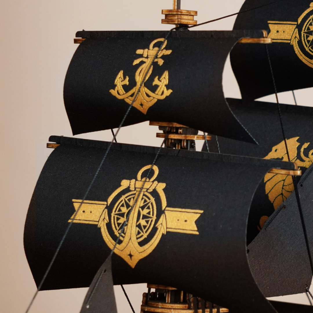 ROKR Seahorse Sailboat | DIY 3D Wooden Puzzle | Nautical Mechanical Model Kit