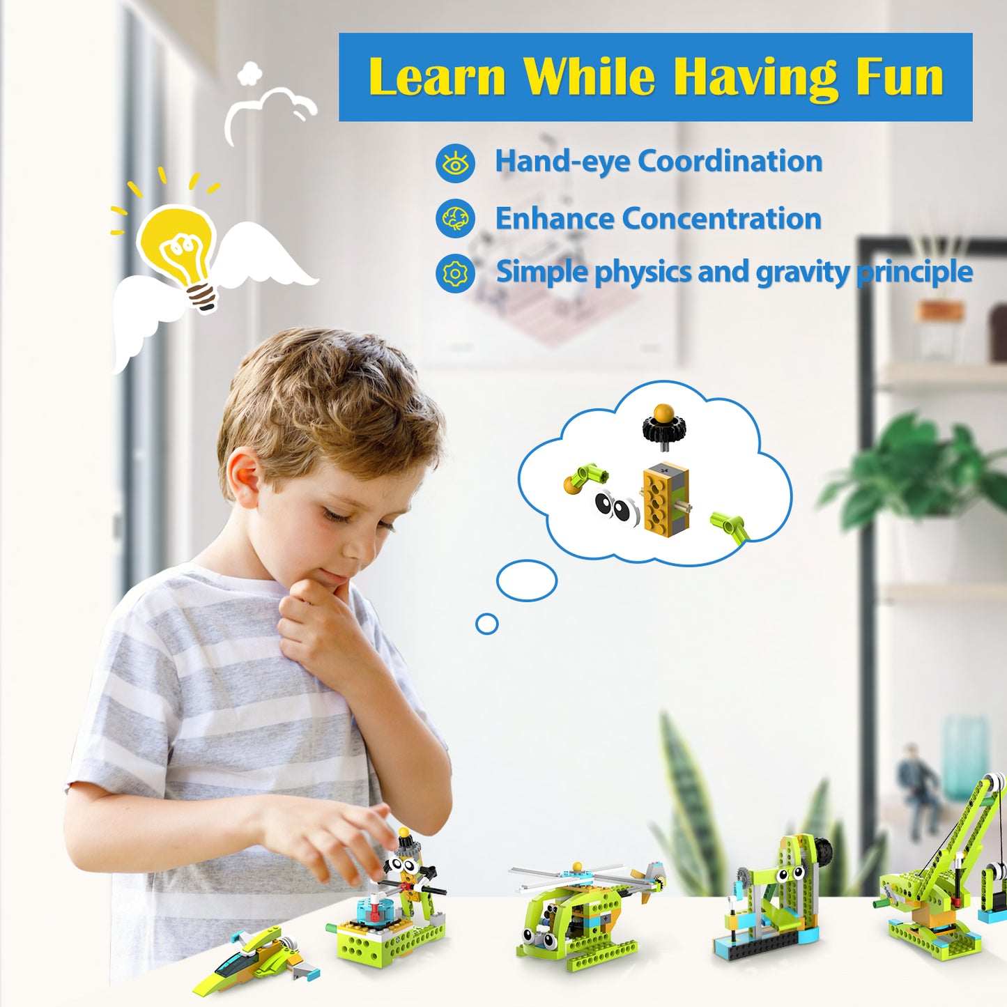 Makerzoid Diverse Building Blocks | 370 Pieces, 100+ Models to Build!