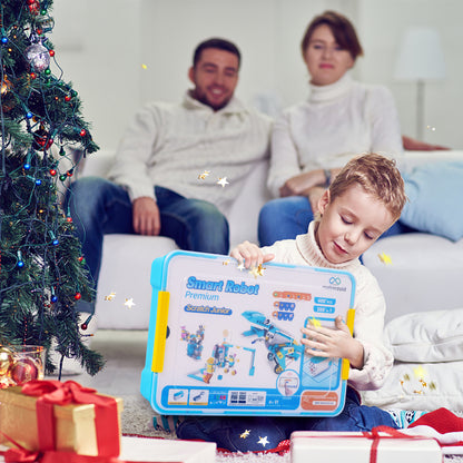 Makerzoid Smart Robot Premium | 400 Pieces, 200+ Models | Robotics & Coding Kit for Kids Ages 6+