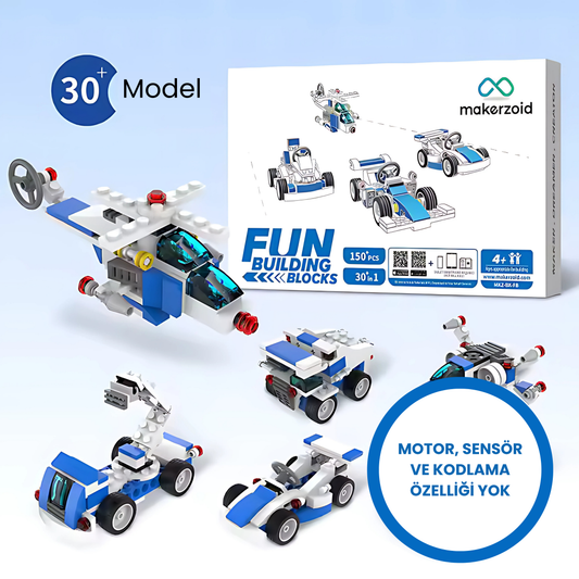 Makerzoid Fun Building Blocks 150 Parça 30+ Model
