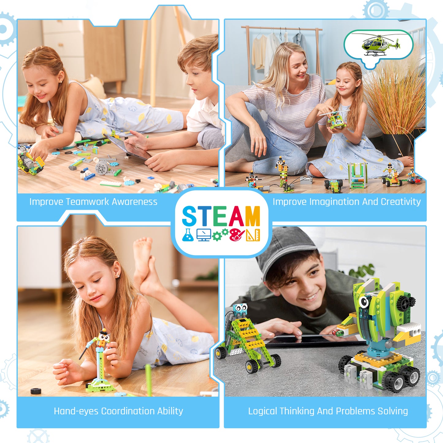 Makerzoid Robot Master Premium | 600 Pieces, 300+ Models | Advanced Robotics & Coding Kit for Ages 6+