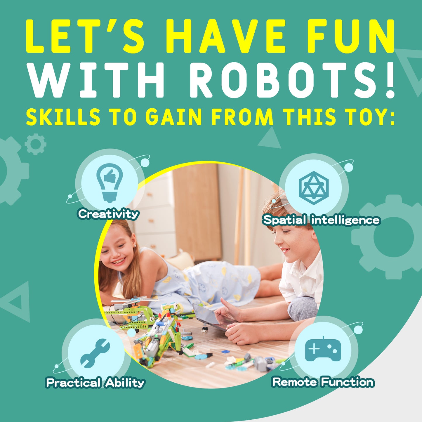 Makerzoid Robot Master Standard | 370 Pieces, 100+ Models | Robotics & Coding Kit for Ages 6+