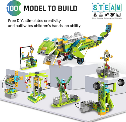 Makerzoid Robot Master Standard | 370 Pieces, 100+ Models | Robotics & Coding Kit for Ages 6+