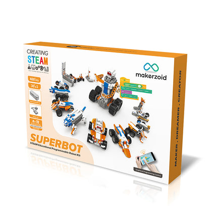 Makerzoid Superbot | 400 Pieces, 26+ Models to Build!