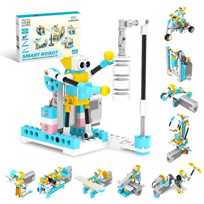 Makerzoid Smart Robot Standard | 300 Pieces, 72+ Models | STEM Coding & Robotics Kit for Ages 6+