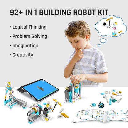 Makerzoid Smart Robot Standard | 300 Pieces, 72+ Models | STEM Coding & Robotics Kit for Ages 6+