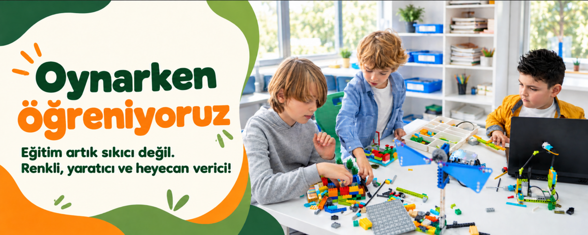 Çocukların STEM robotik kodlama etkinliğinde birlikte robot tasarlayarak öğrenmesi