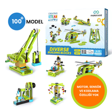 Makerzoid Diverse Building Blocks 370 Parça 100+ Model